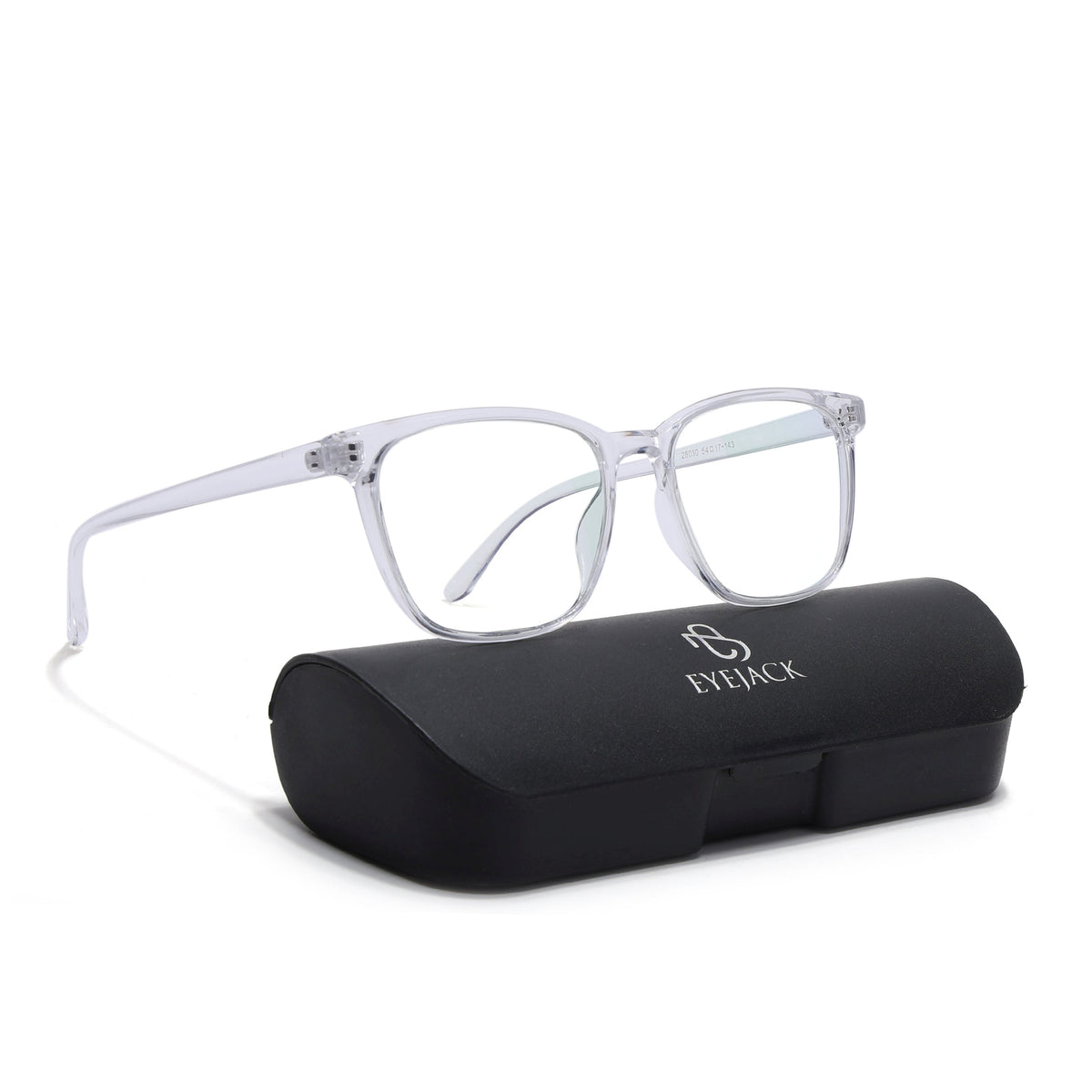 Eyejack Canment Transparent Wayfarer Eyeglasses for Men & Women (CM28030FCL1934-C9)