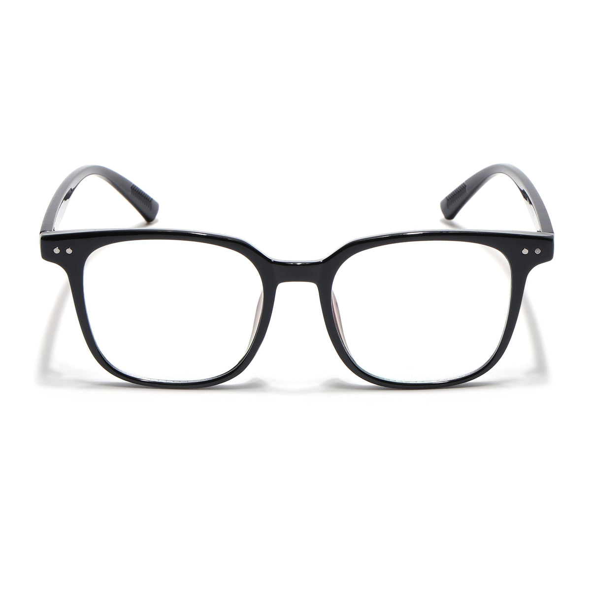 Eyejack Canment Shine Black Square Eyeglasses for Men & Women (CM28060FCL1936-C1)