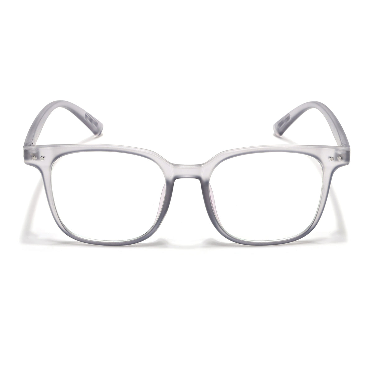 Eyejack Canment Grey Square Eyeglasses for Men & Women (CM28060FCL1938-C3)