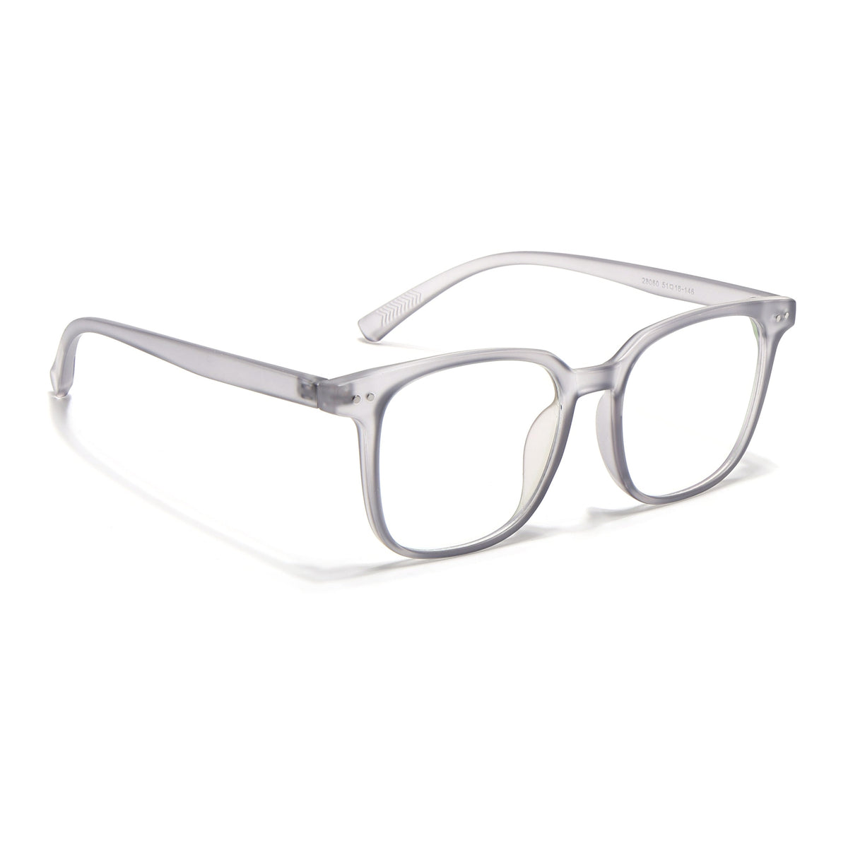 Eyejack Canment Grey Square Eyeglasses for Men & Women (CM28060FCL1938-C3)