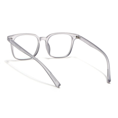 Eyejack Canment Grey Square Eyeglasses for Men & Women (CM28060FCL1938-C3)