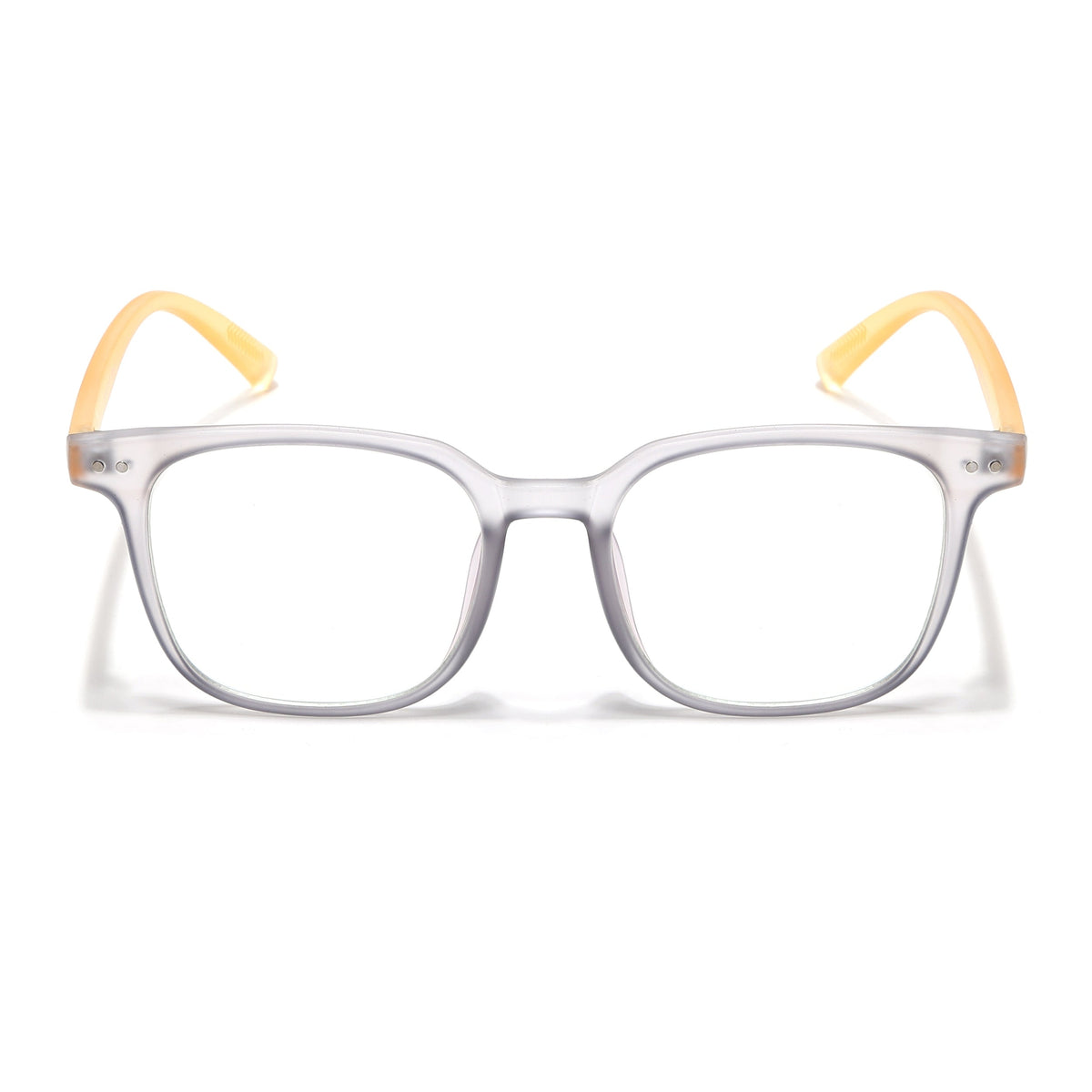 Eyejack Canment Grey Square Eyeglasses for Men & Women (CM28060FCL1939-C4)