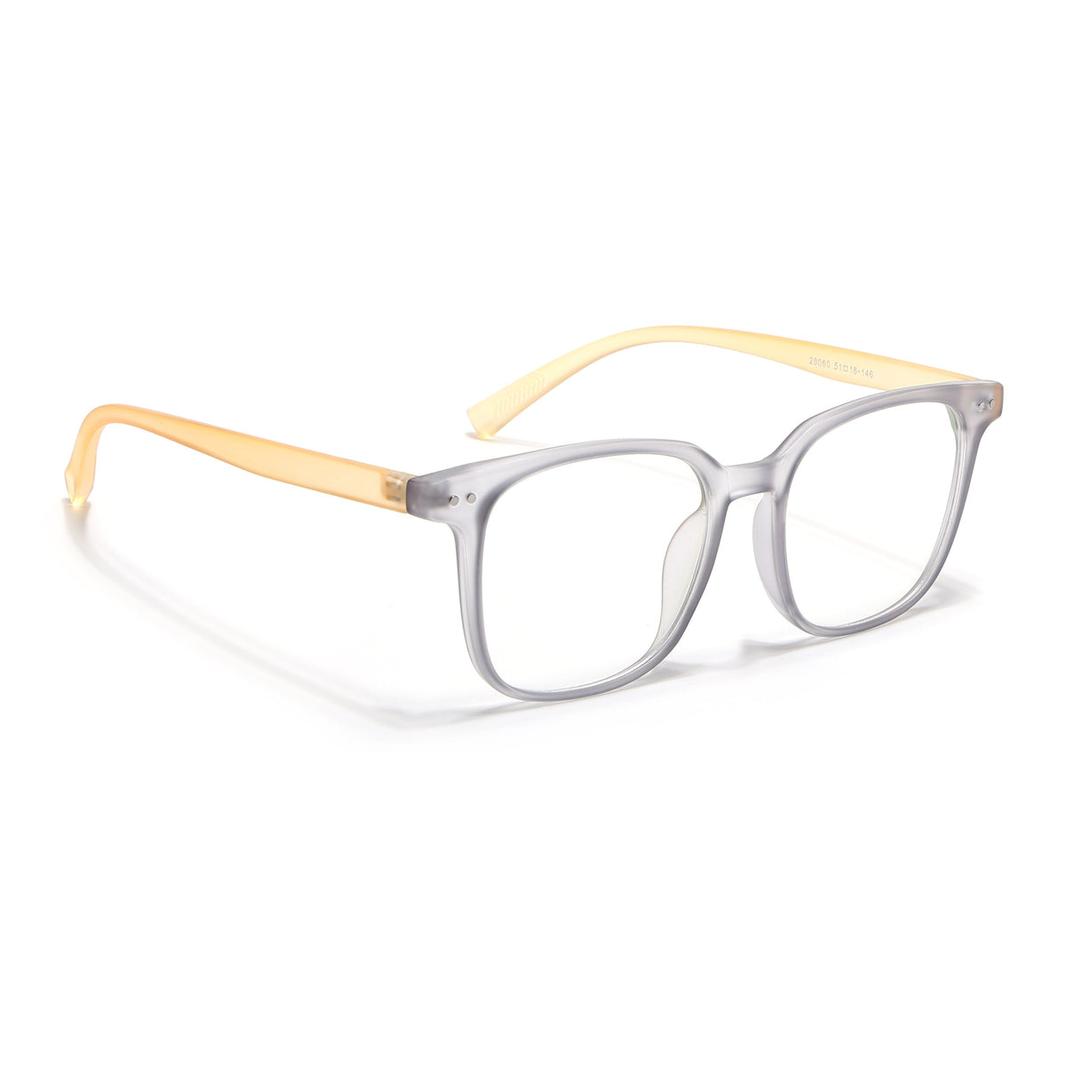 Eyejack Canment Grey Square Eyeglasses for Men & Women (CM28060FCL1939-C4)