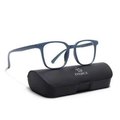 Eyejack Canment Sky Blue Square Eyeglasses for Men & Women (CM28060FCL1941-C6)