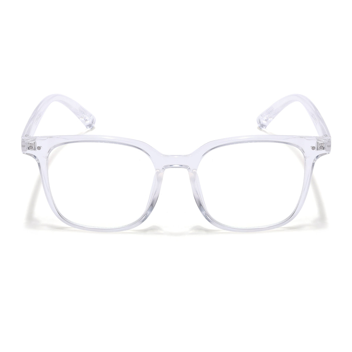 Eyejack Canment Transparent Square Eyeglasses for Men & Women (CM28060FCL1944-C9)