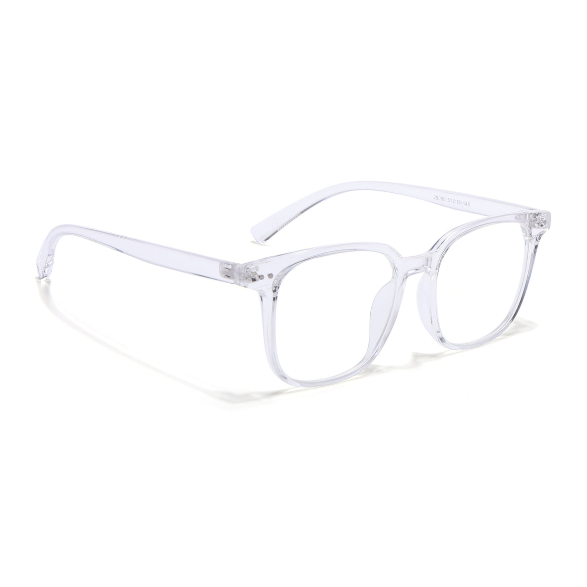 Eyejack Canment Transparent Square Eyeglasses for Men & Women (CM28060FCL1944-C9)