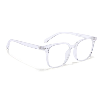Eyejack Canment Transparent Square Eyeglasses for Men & Women (CM28060FCL1944-C9)
