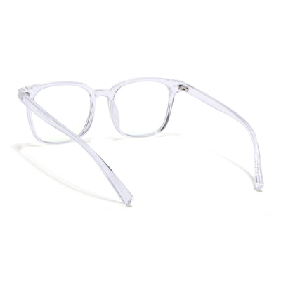 Eyejack Canment Transparent Square Eyeglasses for Men & Women (CM28060FCL1944-C9)