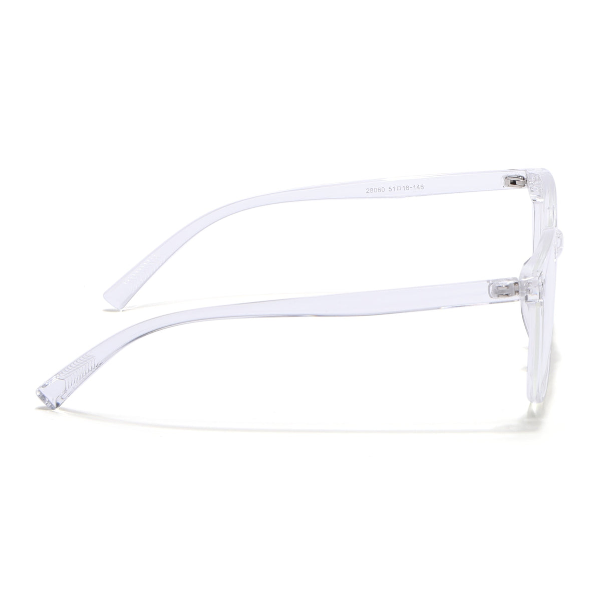 Eyejack Canment Transparent Square Eyeglasses for Men & Women (CM28060FCL1944-C9)