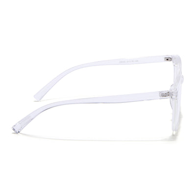 Eyejack Canment Transparent Square Eyeglasses for Men & Women (CM28060FCL1944-C9)