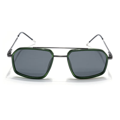 Eyejack Aura Green & Grey Wayfarer Polarized Sunglasses for Men & Women (2505PCL1504)