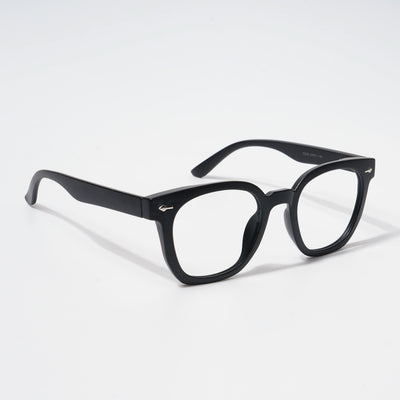 EyeJack Bell Bottom Matt Black Square Eyeglasses for Men & Women (62204CL386-C1)