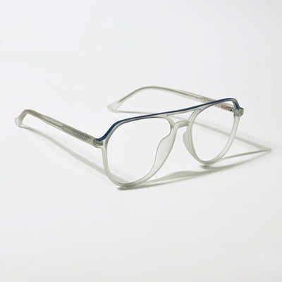 Eyejack Swift Grey & Blue Aviator Eyeglasses for Men & Women (MB23004CL155-C4)