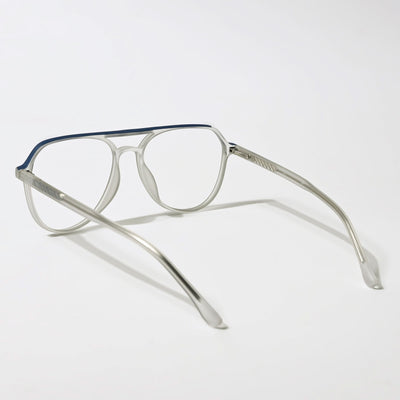 Eyejack Swift Grey & Blue Aviator Eyeglasses for Men & Women (MB23004CL155-C4)