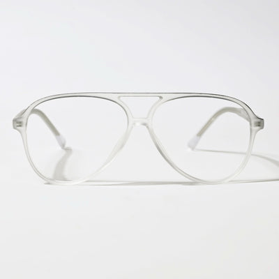 Eyejack Swift Matt Transparent & Grey Aviator Eyeglasses for Men & Women (MB23005CL161-C2)