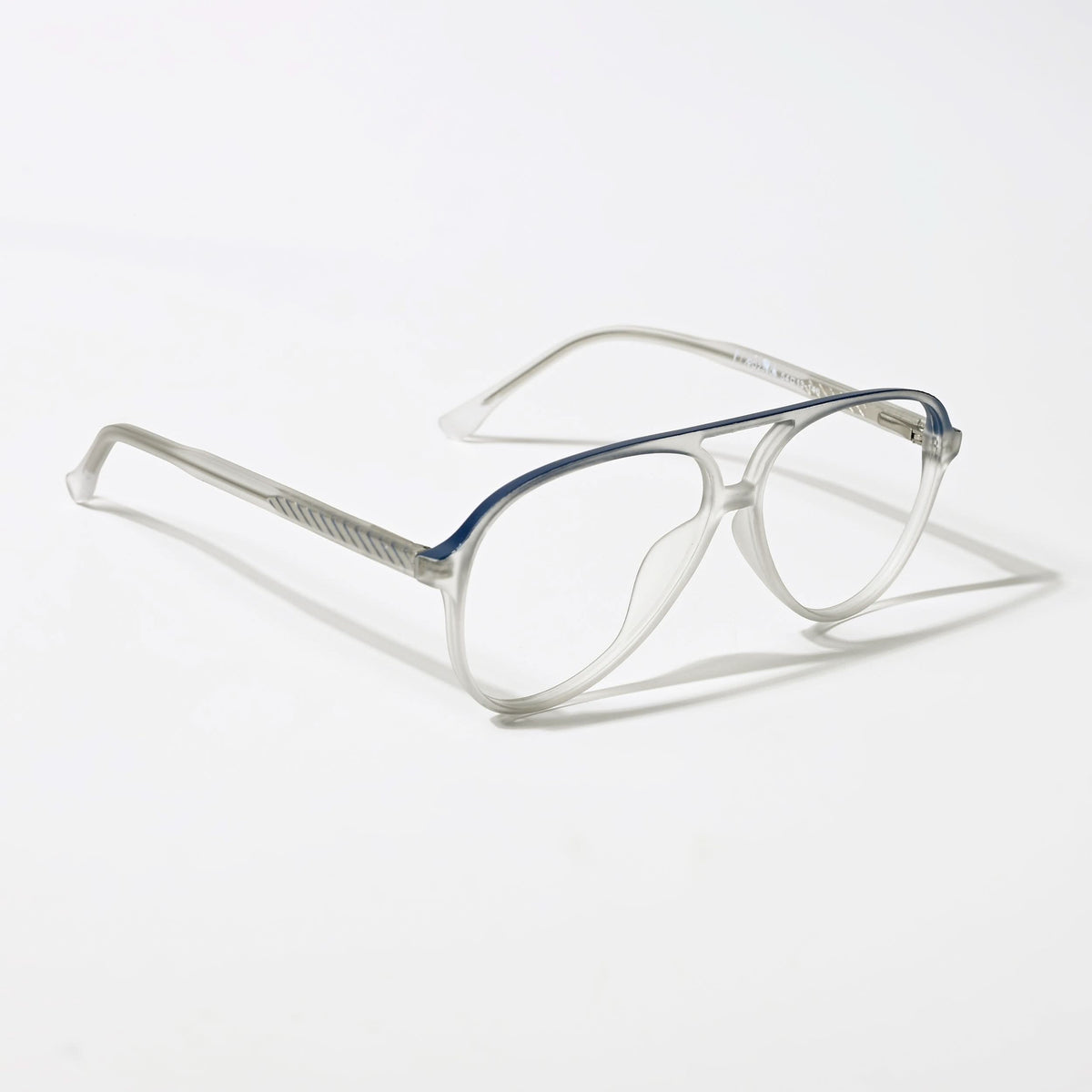 Eyejack Swift Grey & Blue Aviator Eyeglasses for Men & Women (MB23005CL163-C4)