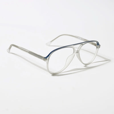 Eyejack Swift Grey & Blue Aviator Eyeglasses for Men & Women (MB23005CL163-C4)