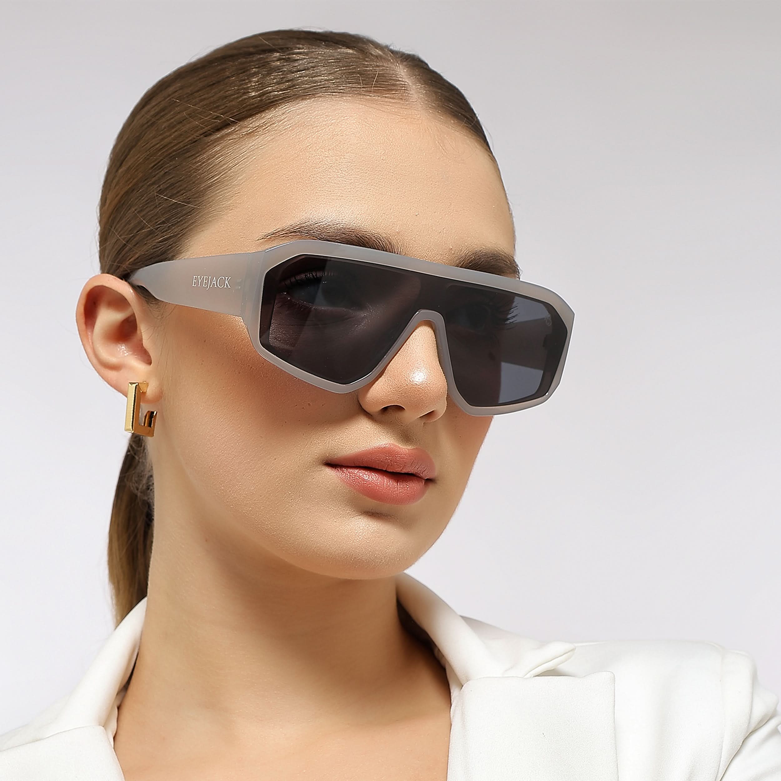 Supremo - Grey Oversize Sunglasses (ID2329CL862) – Eyejack Eyewear