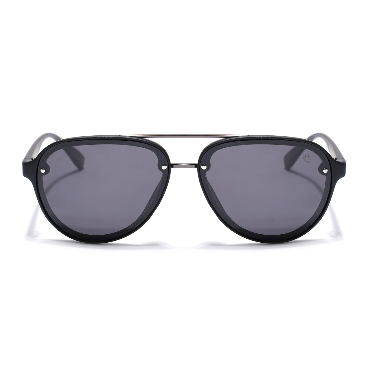 Eyejack Black Aviator Polarized Sunglasses for Men & Women (P025PCL2145)