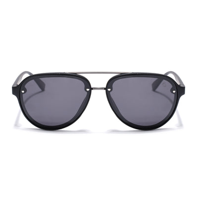Eyejack Black Aviator Polarized Sunglasses for Men & Women (P025PCL2145)
