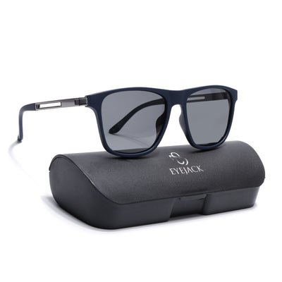 Eyejack Blue Wayfarer Polarized Sunglasses for Men & Women (P1106PCL2141)