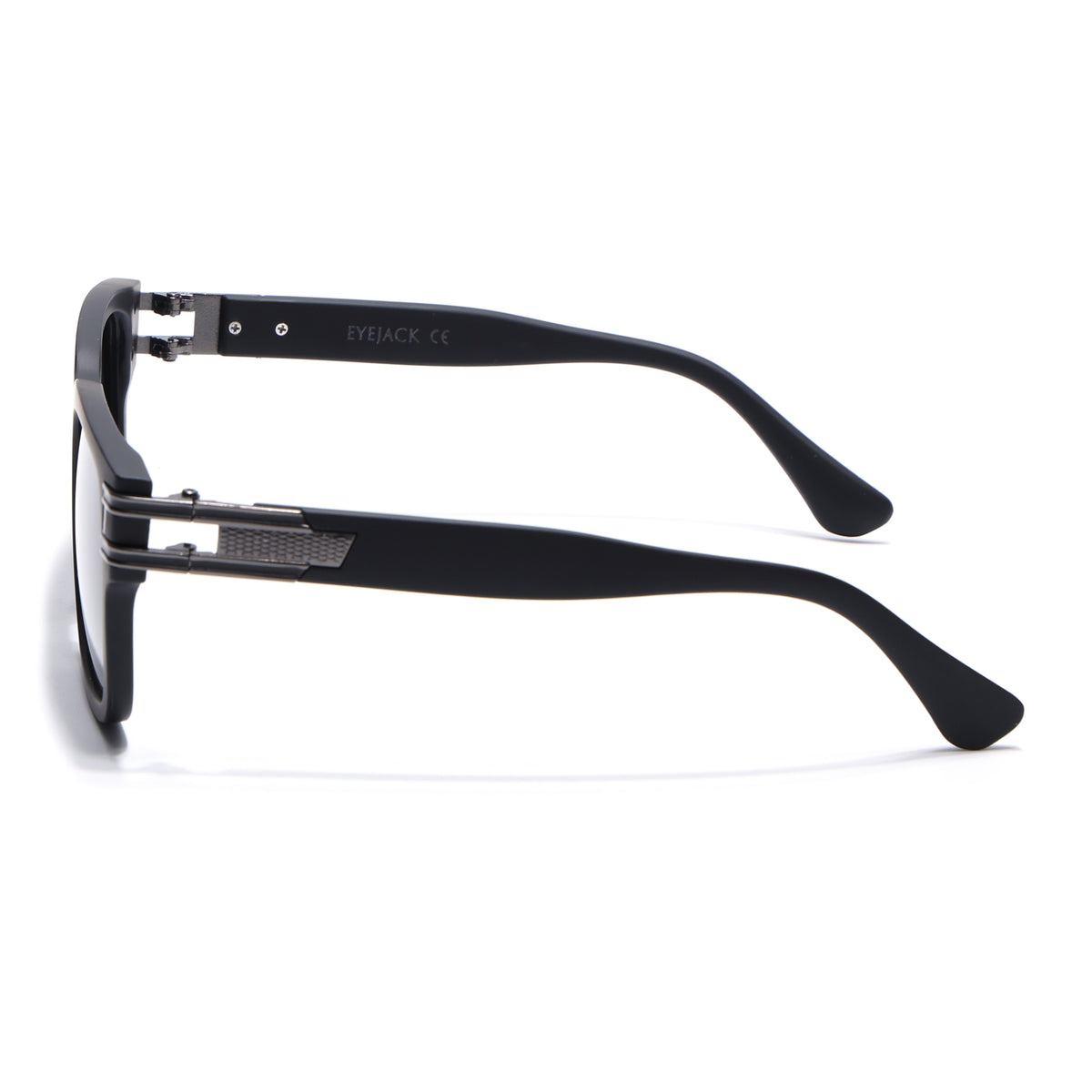 Eyejack Black Wayfarer Polarized Sunglasses for Men & Women (P853PCL2144)