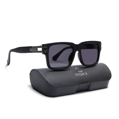 Eyejack Black Wayfarer Polarized Sunglasses for Men & Women (P853PCL2144)
