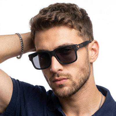 Eyejack Black Wayfarer Polarized Sunglasses for Men & Women (P853PCL2144)