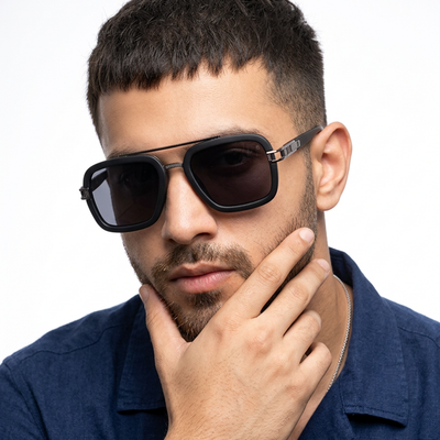 Eyejack Black Wayfarer Polarized Sunglasses for Men & Women (P888PCL2142)