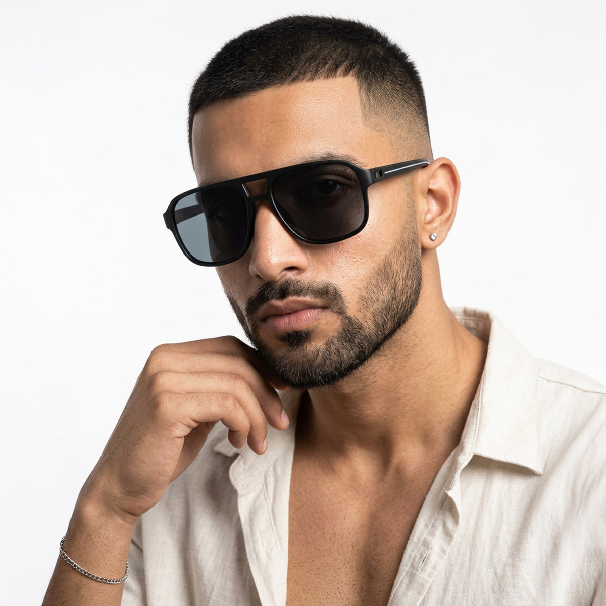 Flare - Black Wayfarer Sunglasses (PG07CL1077)