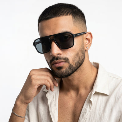 Flare - Black Wayfarer Sunglasses (PG07CL1077)