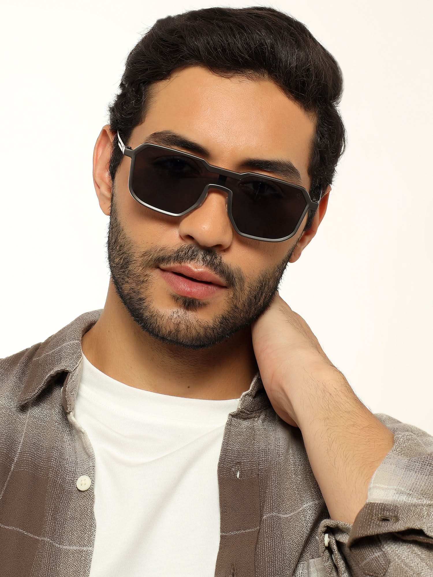 Matrix - Grey Square Metal Sunglasses I RH9522CL859 – Eyejack Eyewear