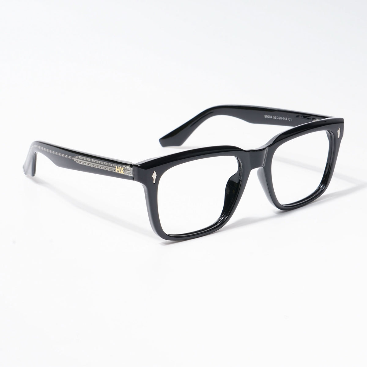 HEXXA Shine Black Square Eyeglasses for Men & Women (S9004CL459-C1)