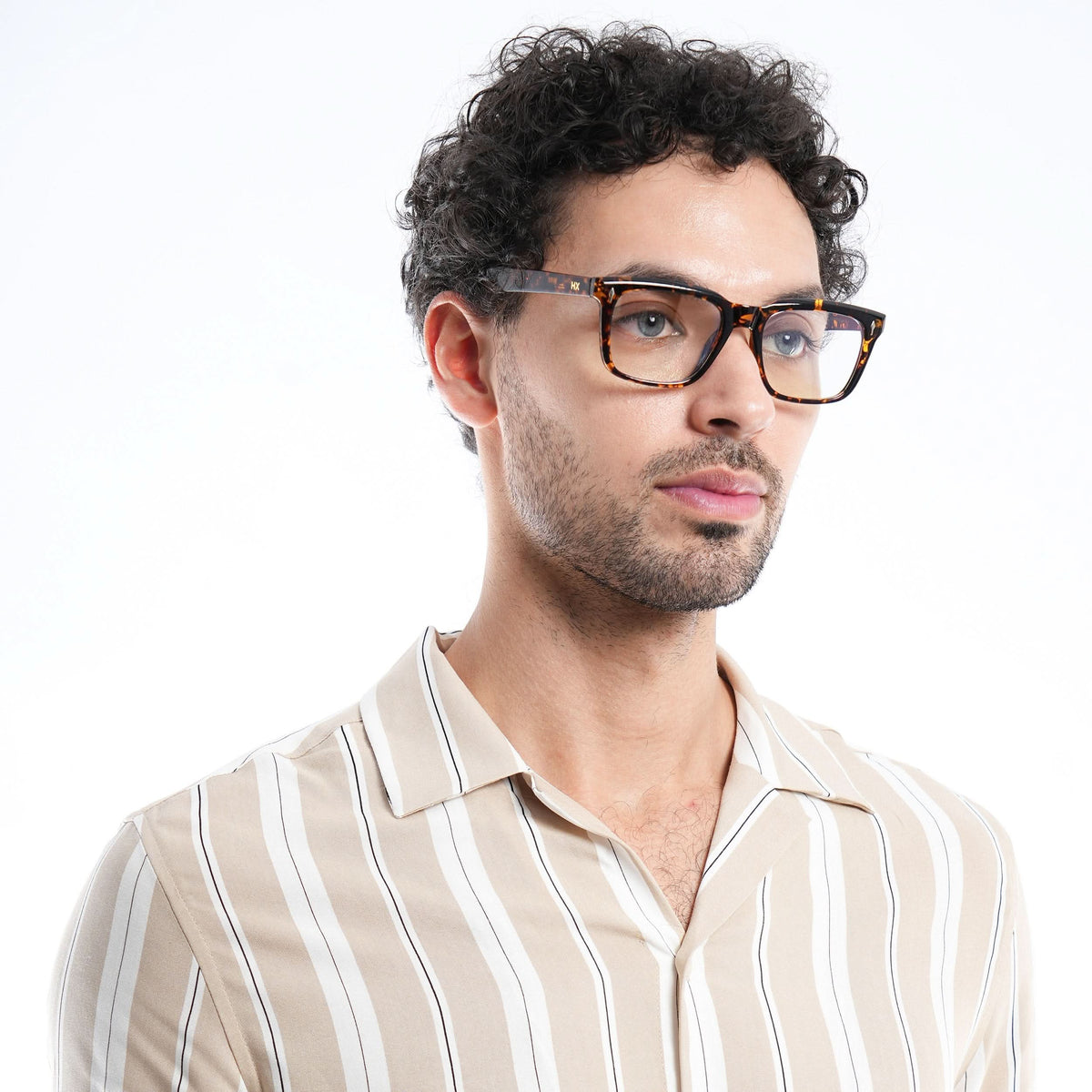HEXXA Demi Brown Square Eyeglasses for Men & Women (S9004CL462-C4)