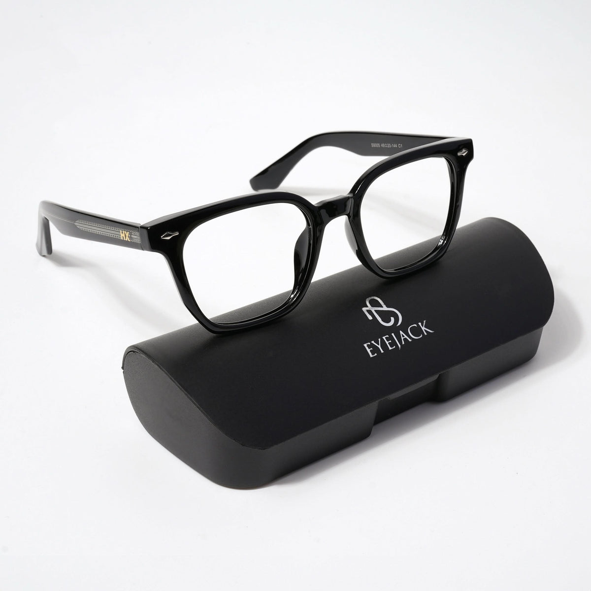 HEXXA Shine Black Square Eyeglasses for Men & Women (S9005CL463-C1)