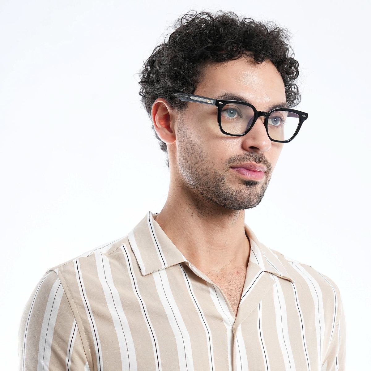 HEXXA Shine Black Square Eyeglasses for Men & Women (S9005CL463-C1)