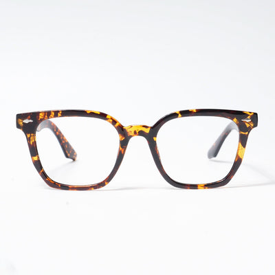 HEXXA Demi Brown Square Eyeglasses for Men & Women (S9005CL466-C4)