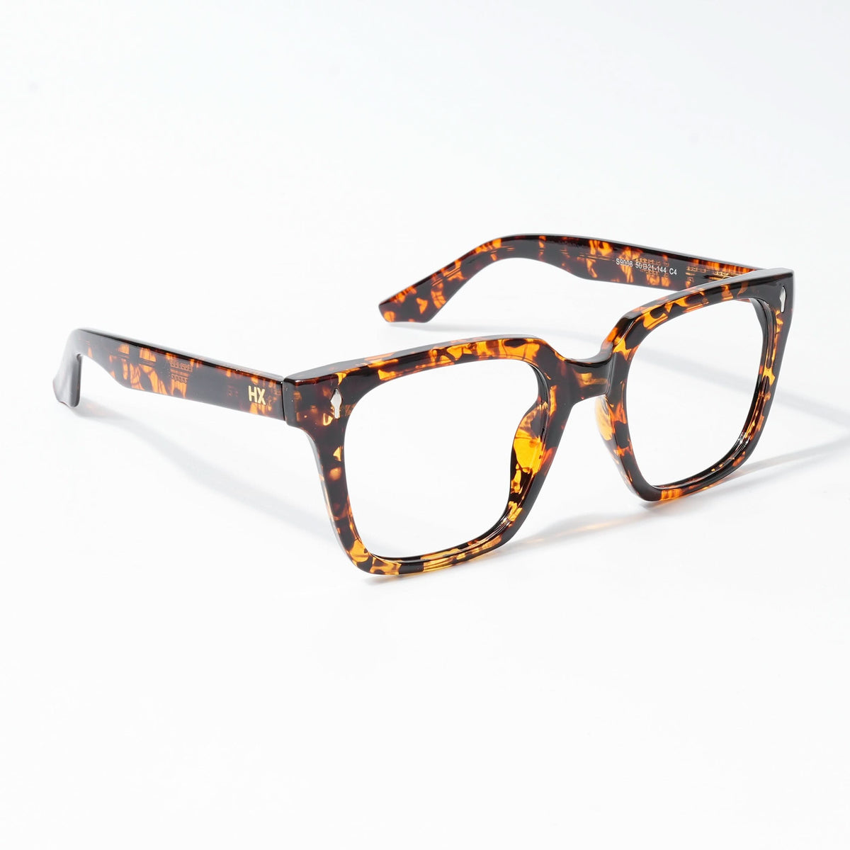 HEXXA Demi Brown Square Eyeglasses for Men & Women (S9008CL499-C4)