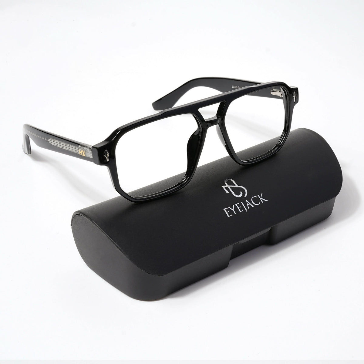 HEXXA Shine Black Wayfarer Eyeglasses for Men & Women (S9009CL468-C1)