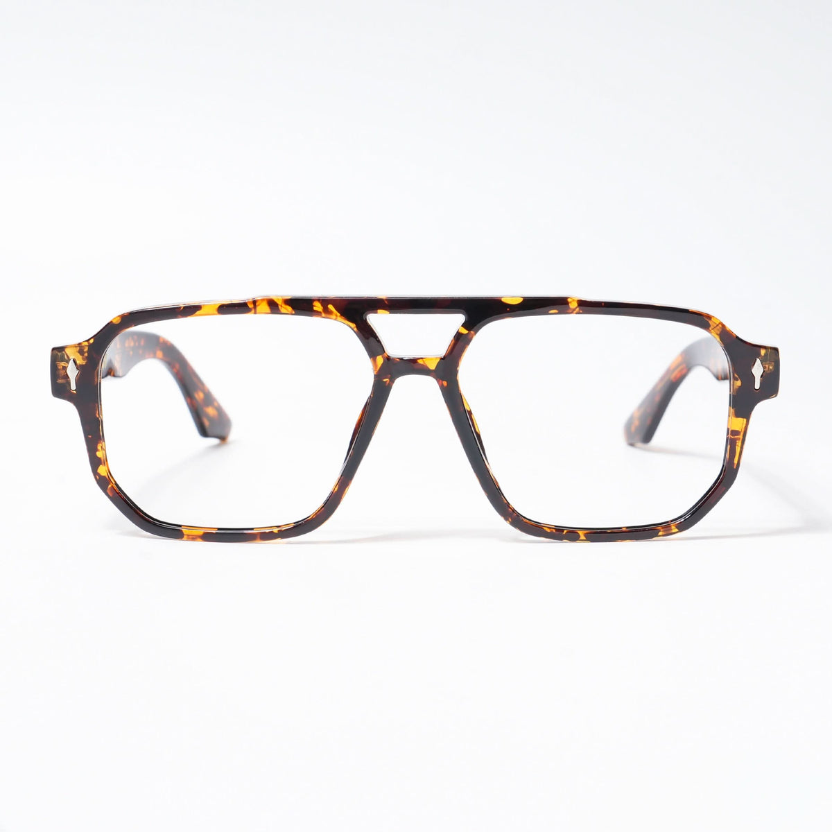 HEXXA Demi Brown Wayfarer Eyeglasses for Men & Women (S9009CL471-C4)