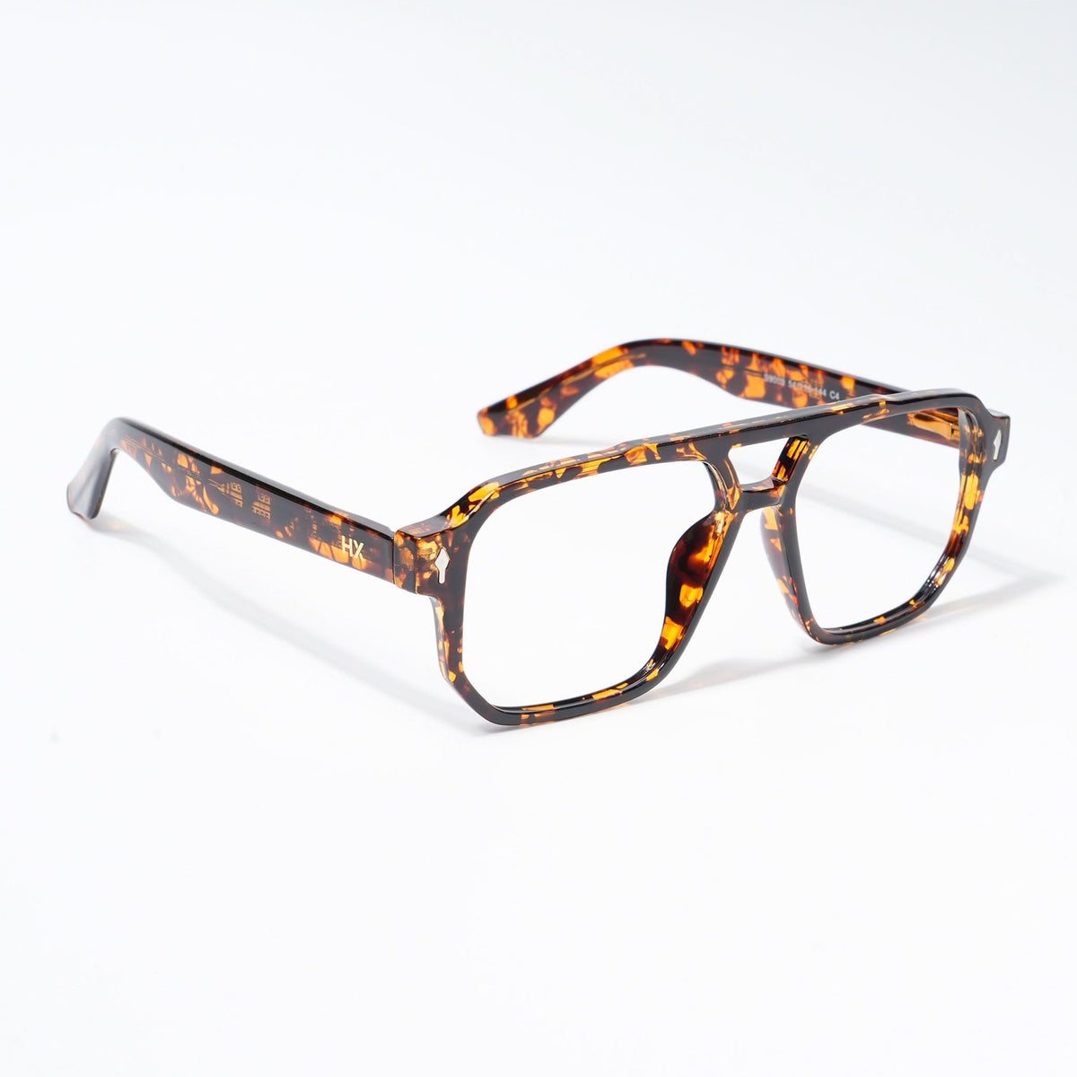 HEXXA Demi Brown Wayfarer Eyeglasses for Men & Women (S9009CL471-C4)