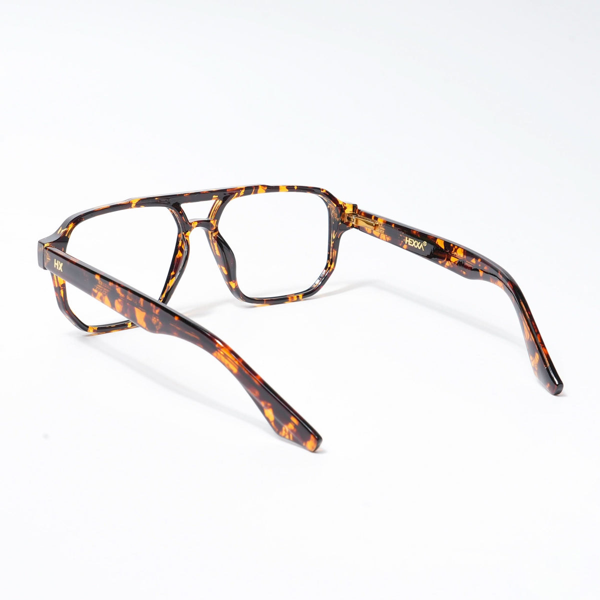 HEXXA Demi Brown Wayfarer Eyeglasses for Men & Women (S9009CL471-C4)