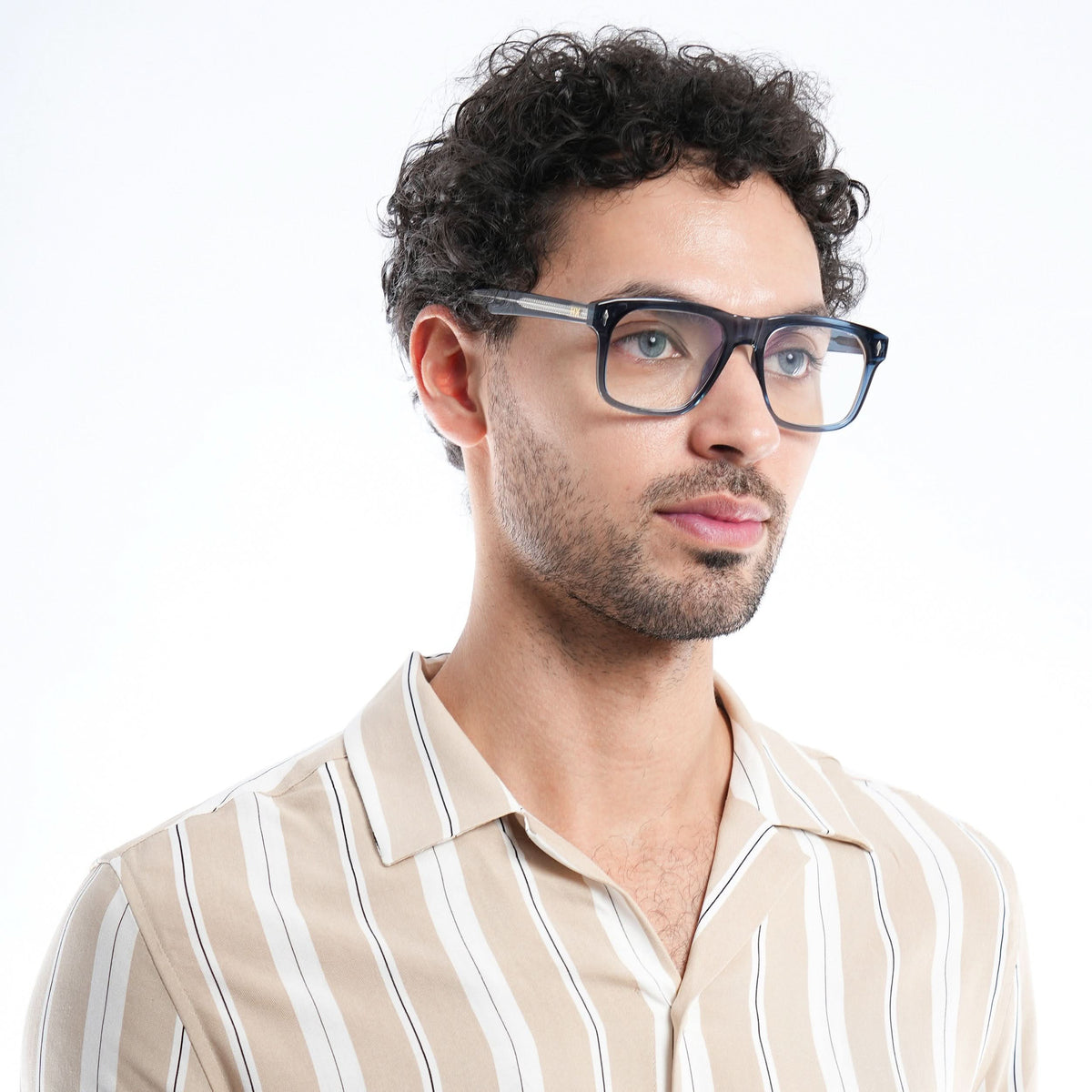 HEXXA Blue Square Eyeglasses for Men & Women (S9010CL474-C3)