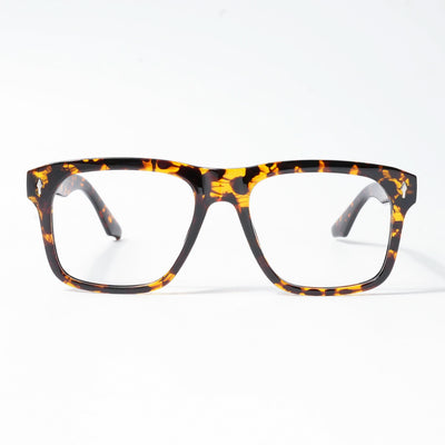 HEXXA Demi Brown Square Eyeglasses for Men & Women (S9010CL475-C4)