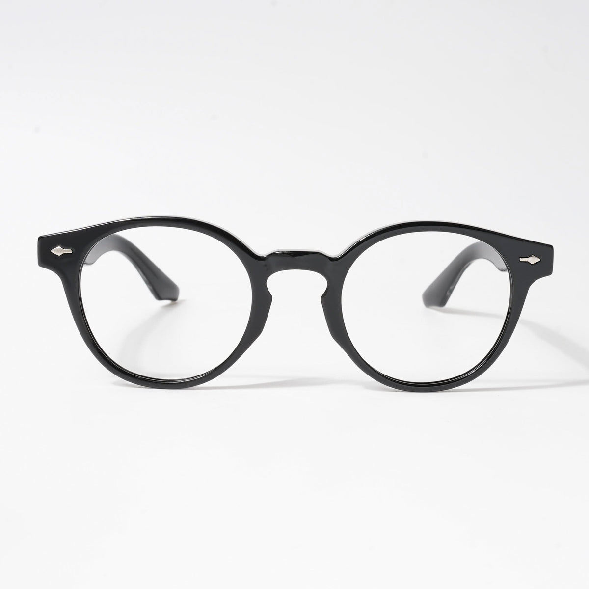 HEXXA Shine Black Round Eyeglasses for Men & Women (S9011CL476-C1)