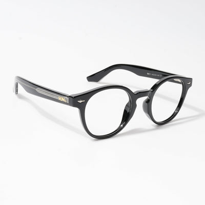 HEXXA Shine Black Round Eyeglasses for Men & Women (S9011CL476-C1)