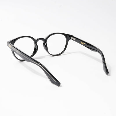 HEXXA Shine Black Round Eyeglasses for Men & Women (S9011CL476-C1)