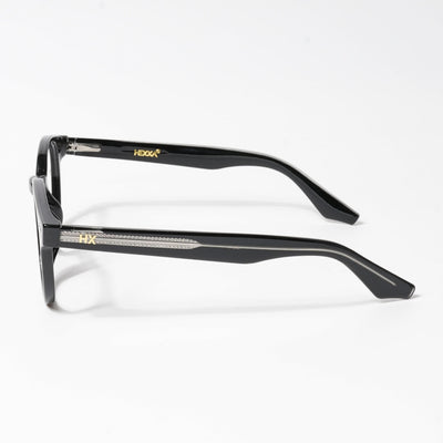 HEXXA Shine Black Round Eyeglasses for Men & Women (S9011CL476-C1)
