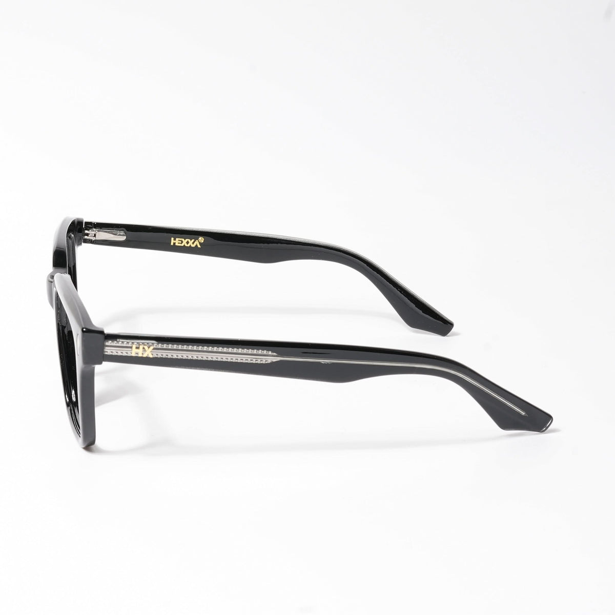 HEXXA Shine Black Square Eyeglasses for Men & Women (S9012CL480-C1)