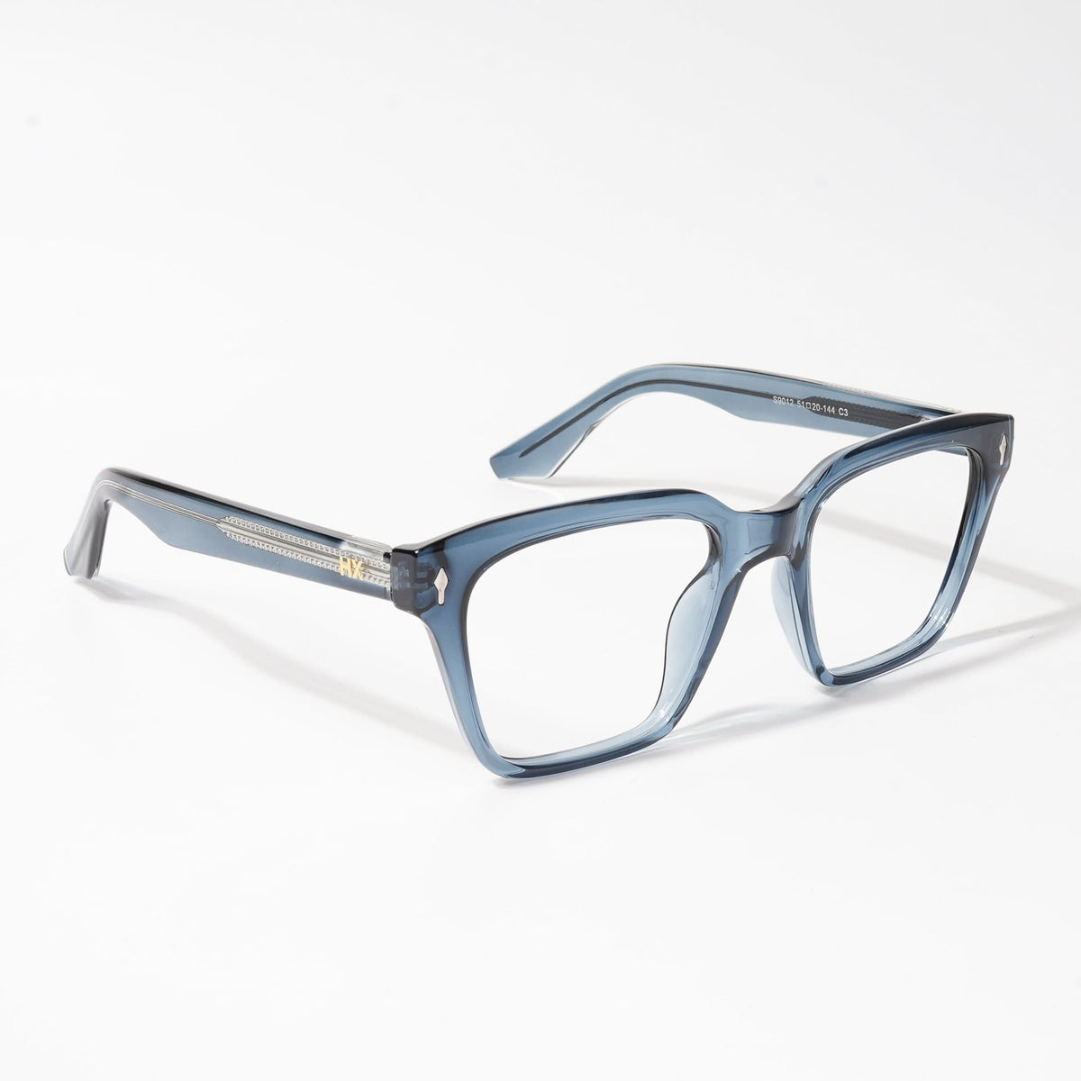 HEXXA Blue Square Eyeglasses for Men & Women (S9012CL482-C3)